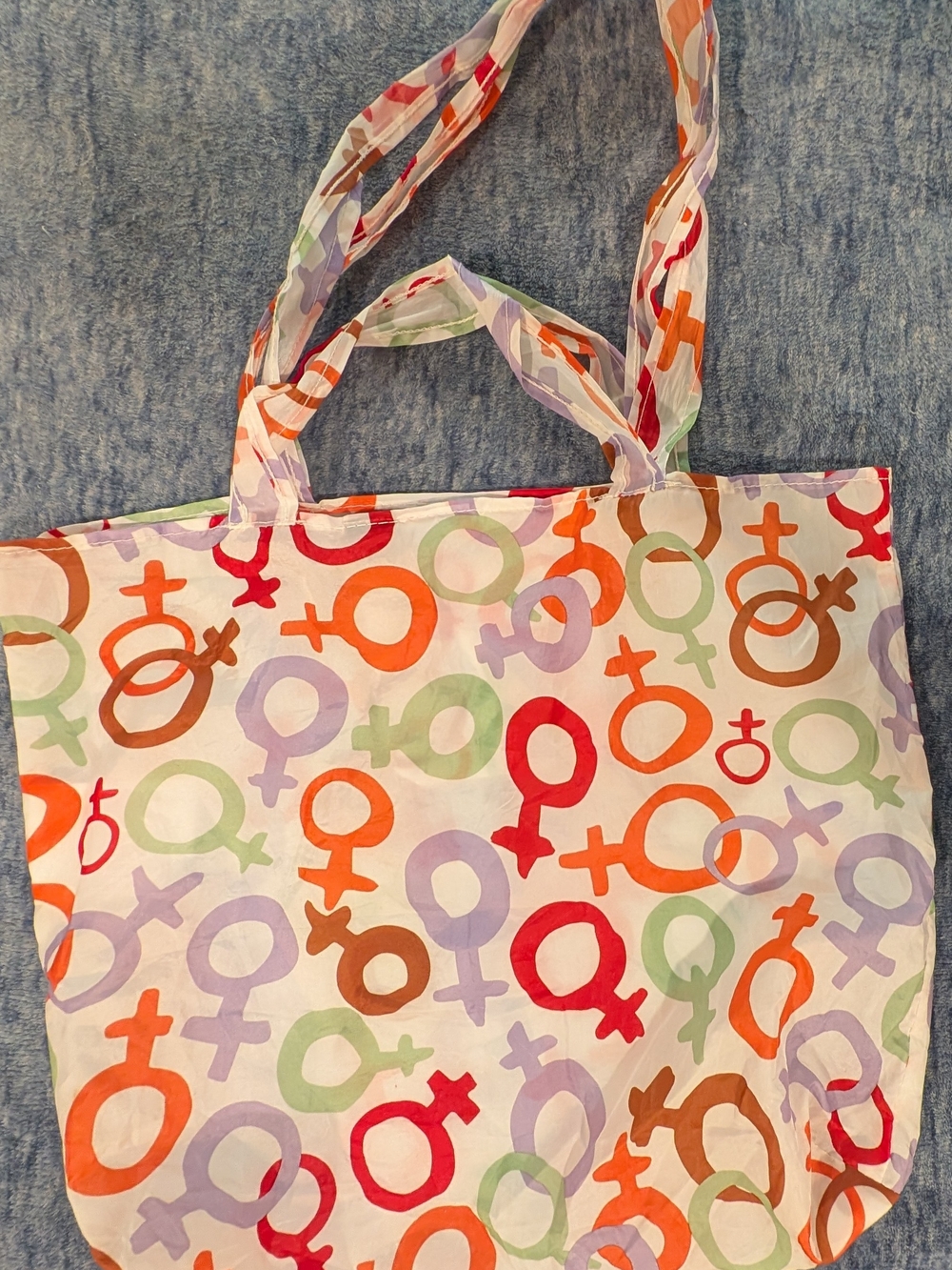 12x15 IKEA Tote Bag with Female Symbol Print